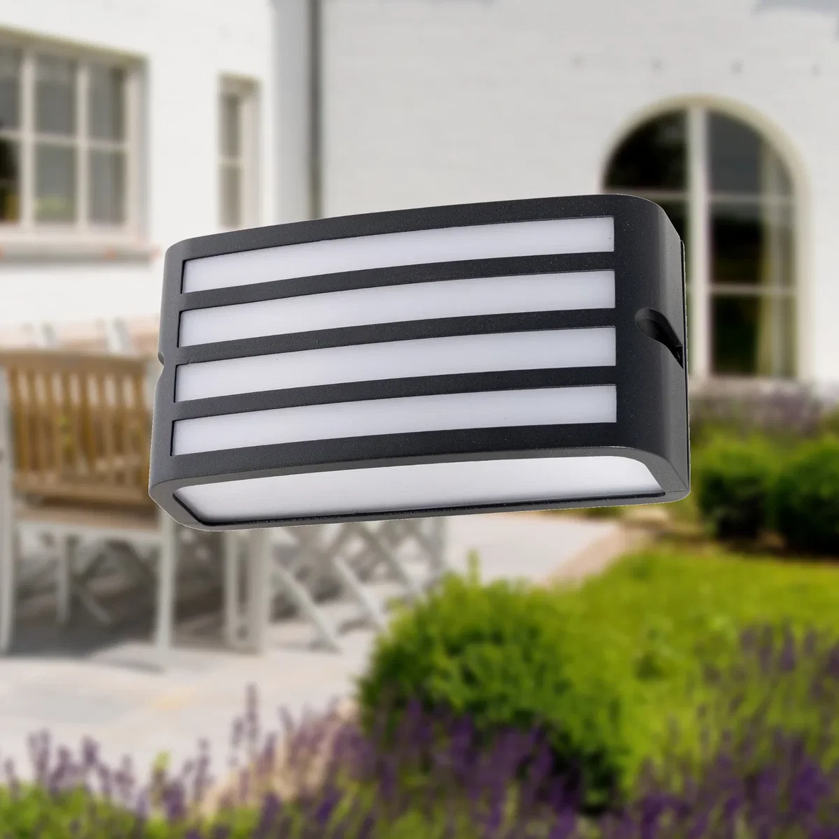 Set Of 2 Pluto Outdoor Wall Washer Lights - Anthracite And White Pc Diffuser – image 5
