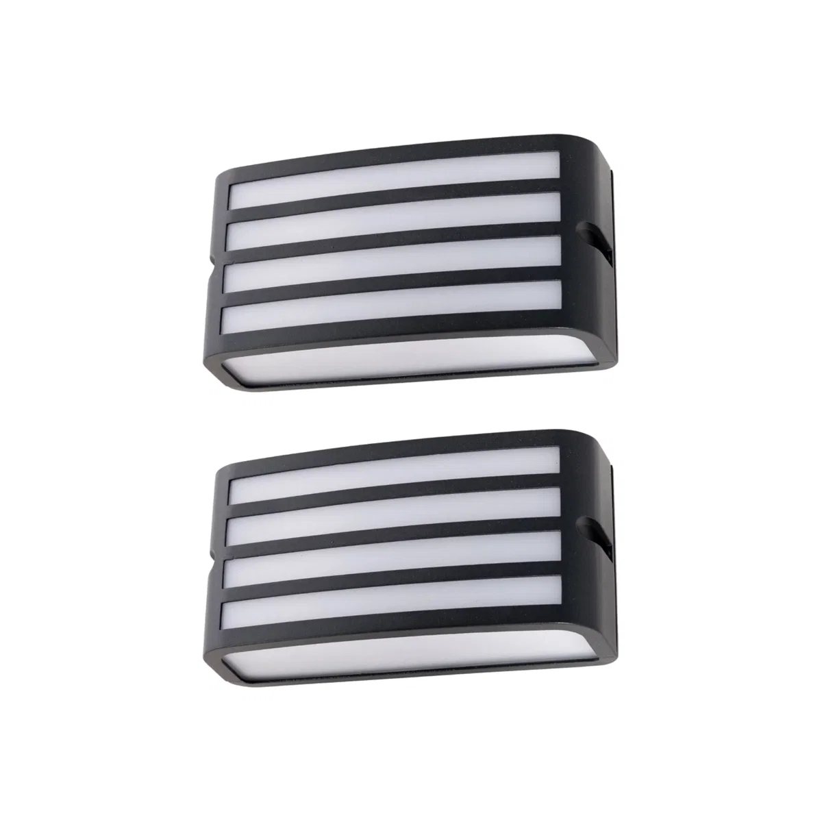 Set Of 2 Pluto Outdoor Wall Washer Lights - Anthracite And White Pc Diffuser – image 1