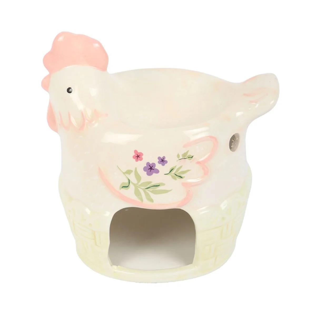 Something Different Hen Oil Burner & Wax Melts - White/Light Pink – image 2