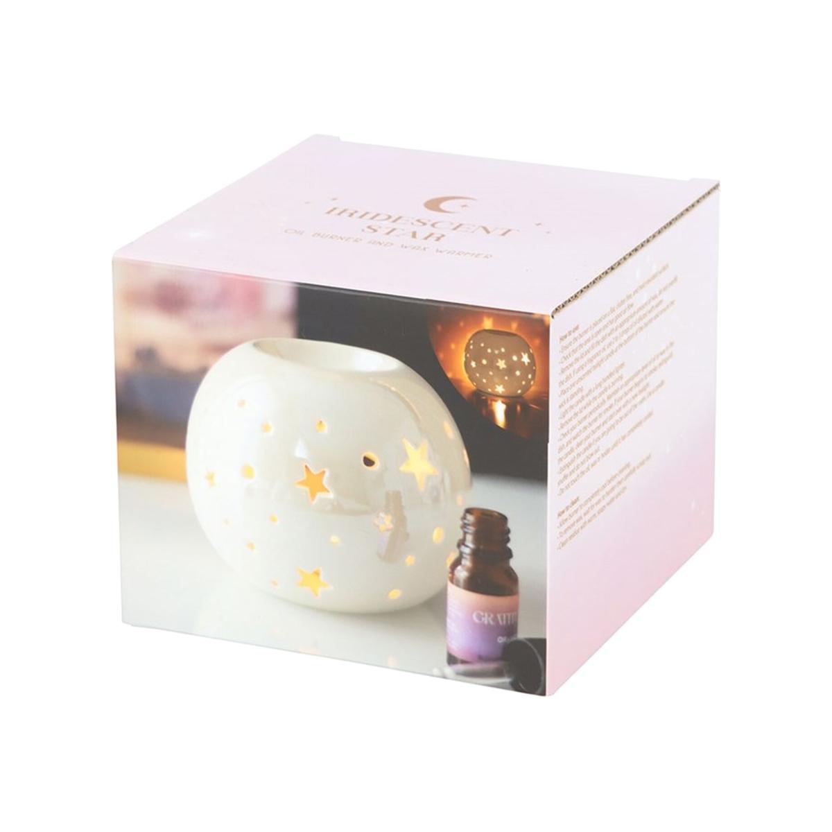 Celestial Glow Star Oil Burner And Wax Warmer - White