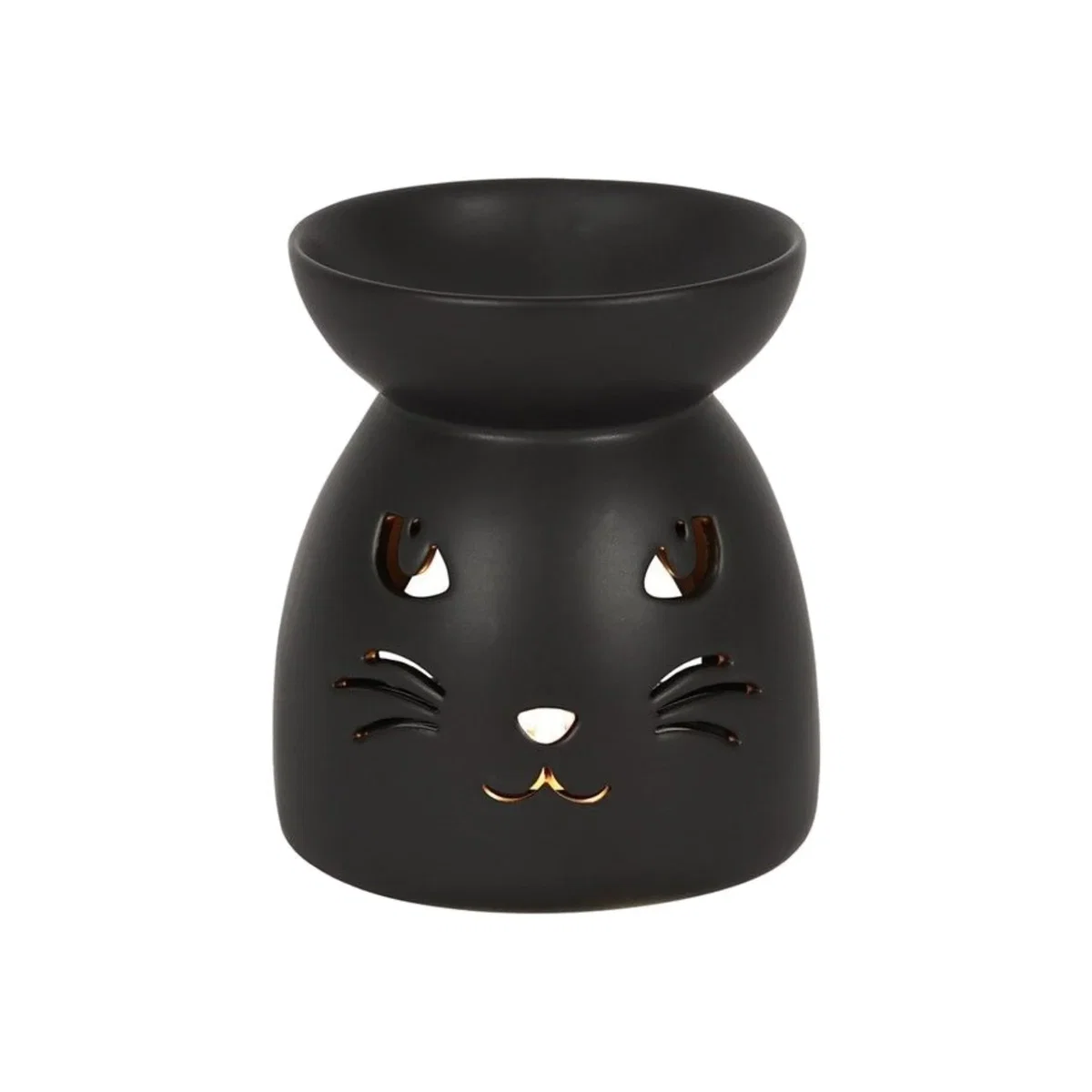 Black Cat Cut Out Oil Burner Wax Melt Burner - Black – image 1