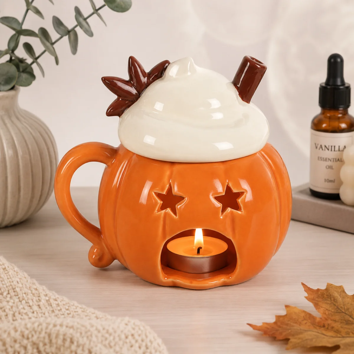 Pumpkin Oil Burner and Wax Warmer - Orange – image 2