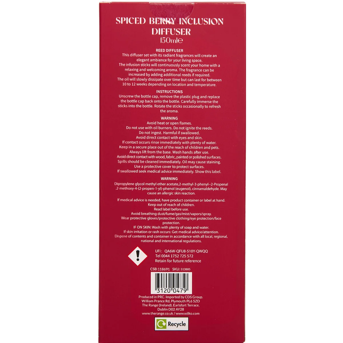 Spiced Berry Inclusion Reed Diffuser – image 3