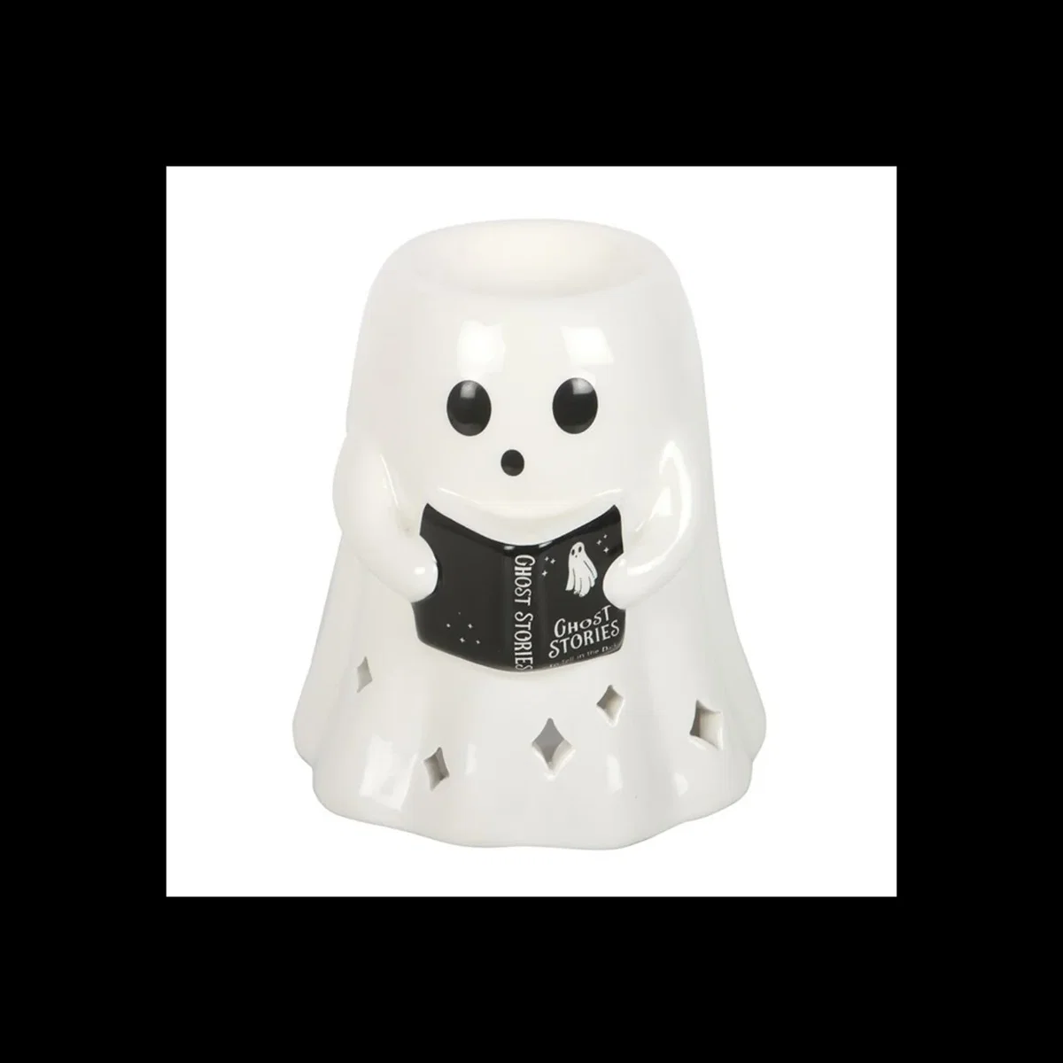 Ghost Stories Oil Burner with Reading Ghost Tiny Book - White – image 3