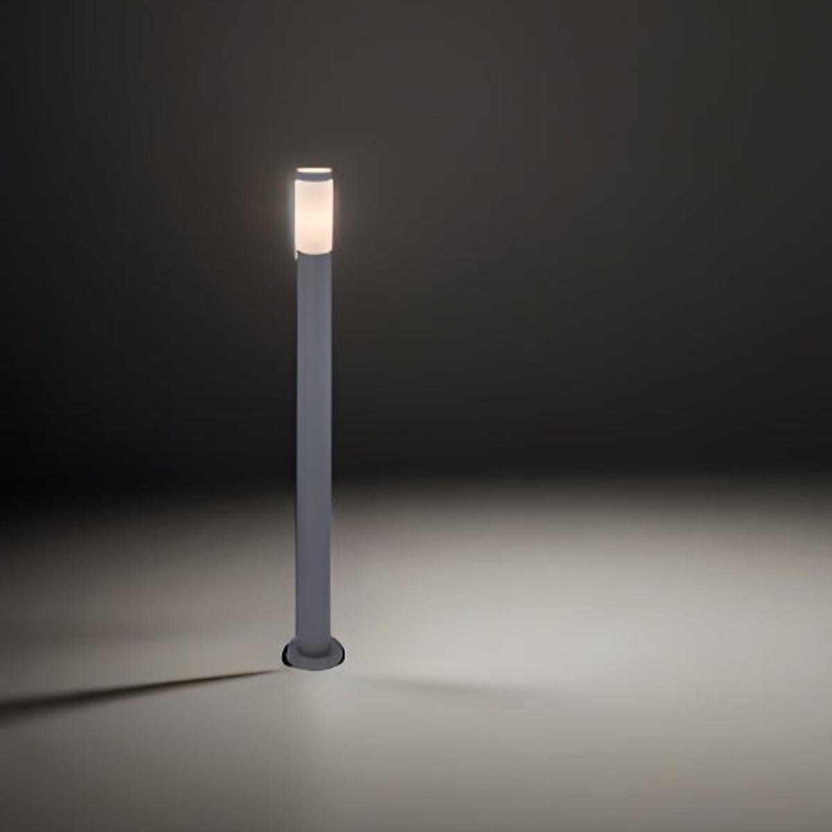 CGC ROME 1m Anthracite Dark Grey Outdoor Post Light Opal Diffuser - grey