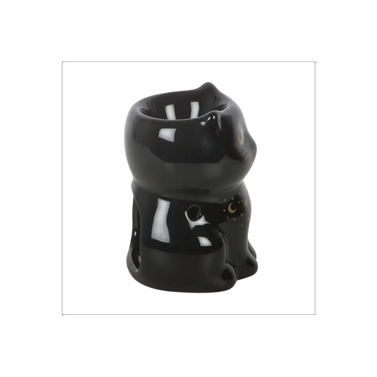 Black Cat Magick Oil Burner Tealight Ceramic Fragrance - Black – image 1