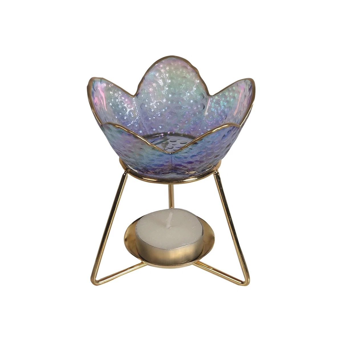 Framed Petal Oil Wax Burner - Blue