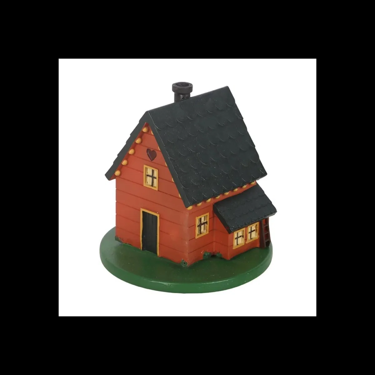 Brown House Resin Incense Cone Burner Chimney Aroma - Brown – image 2