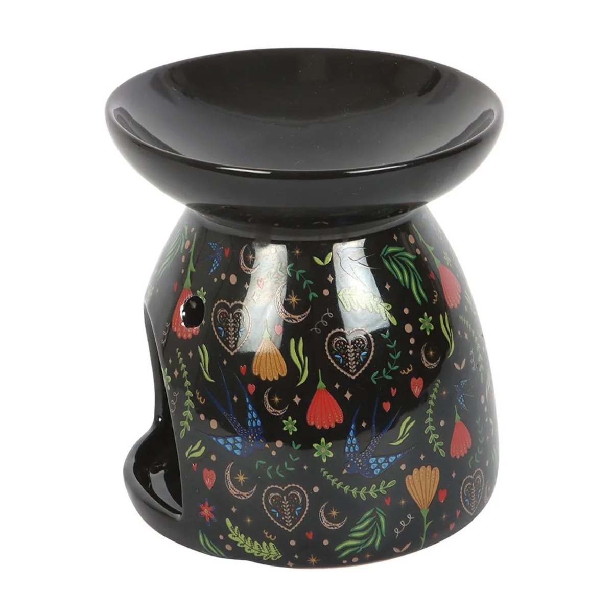 Something Different Midnight Bloom Print Oil Burner - Black – image 2