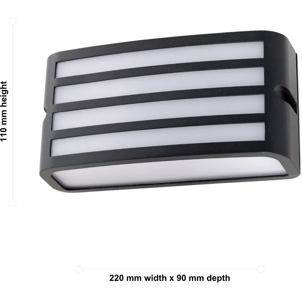 Pluto Outdoor Wall Washer Light - Anthracite And White Pc Diffuser – image 5