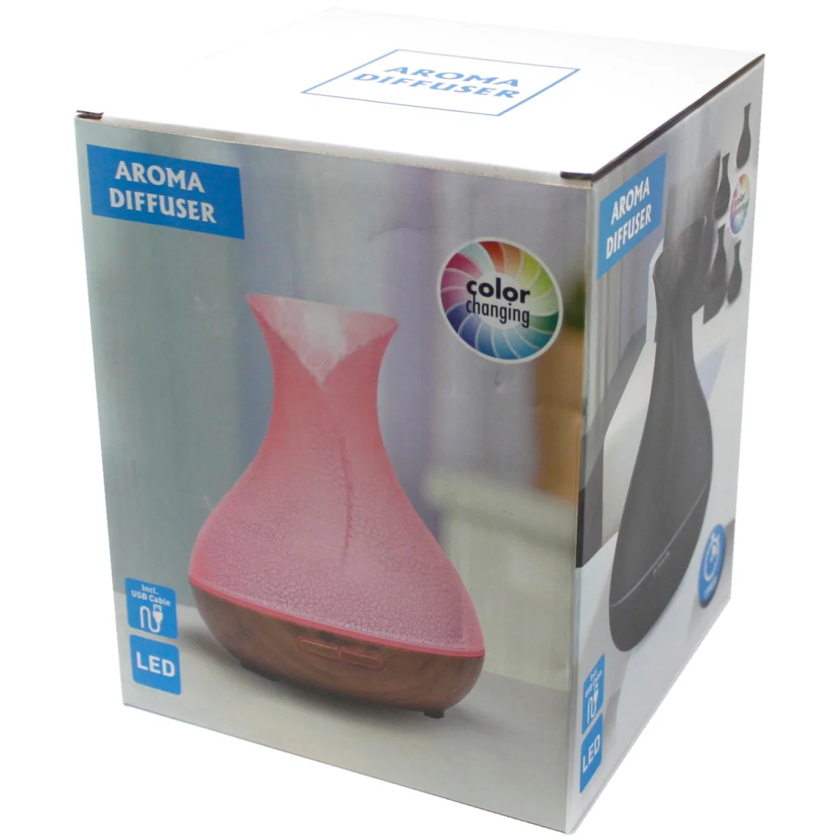 Palma Atomiser Shell Effect USB Colour Change LED Light Diffuser Ultrasonic - White – image 4