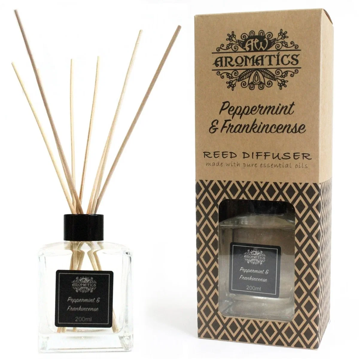 Peppermint and Frankincense Reed Diffuser 200ml - Black – image 2