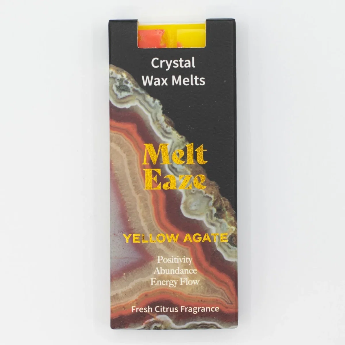 MeltEaze Wax Melts 50g Golden Glow Fresh Citrus Yellow Agate - Gold – image 3
