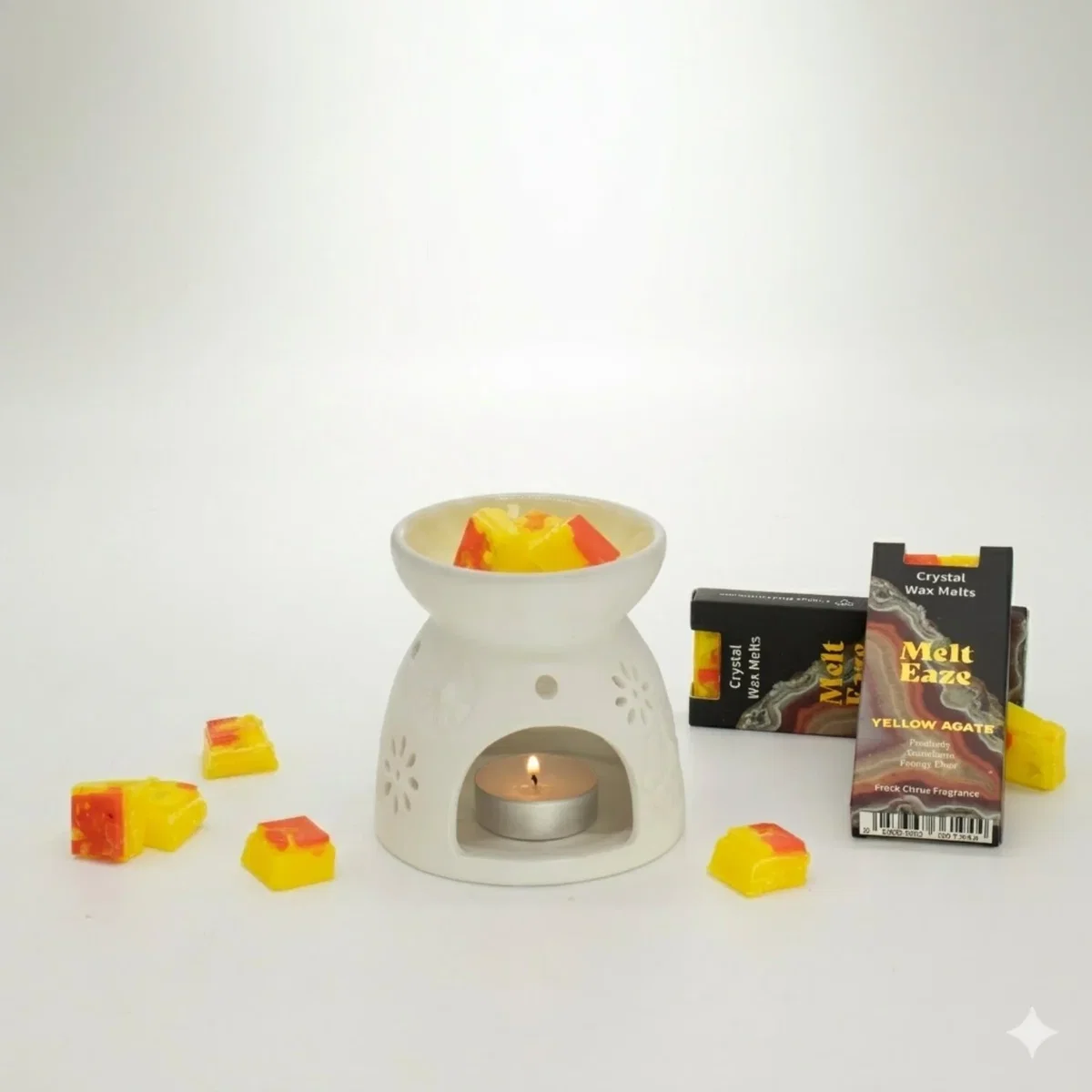 MeltEaze Wax Melts 50g Golden Glow Fresh Citrus Yellow Agate - Gold – image 4