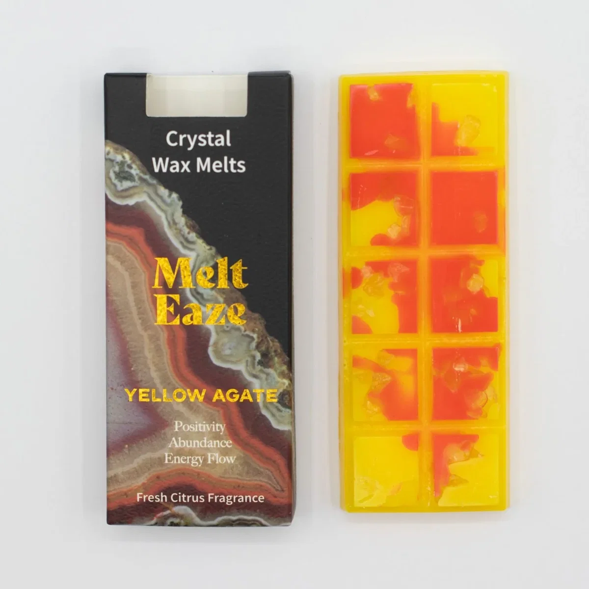 MeltEaze Wax Melts 50g Golden Glow Fresh Citrus Yellow Agate - Gold – image 5