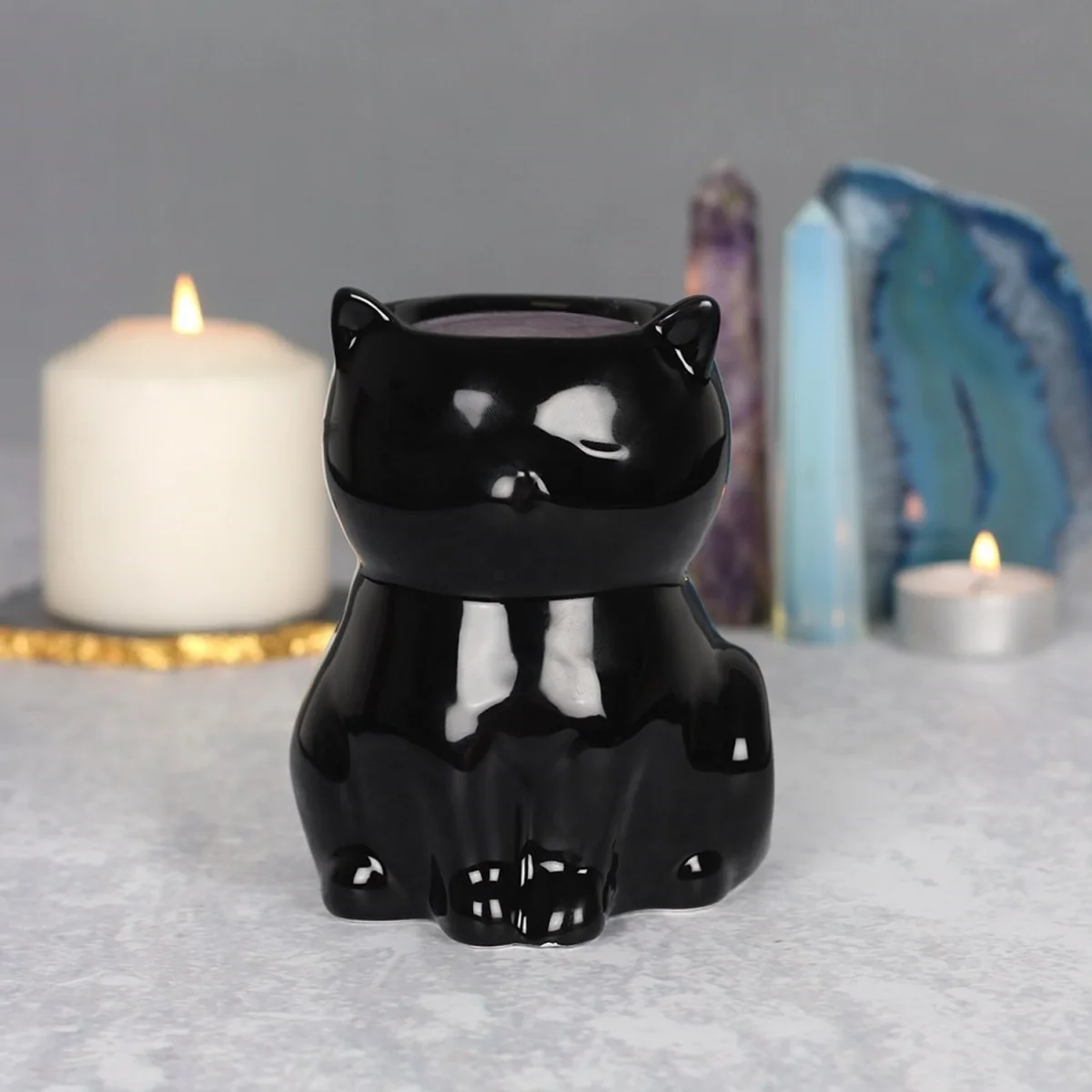 Something Different Cat-Shaped Oil Burner - Black – image 3