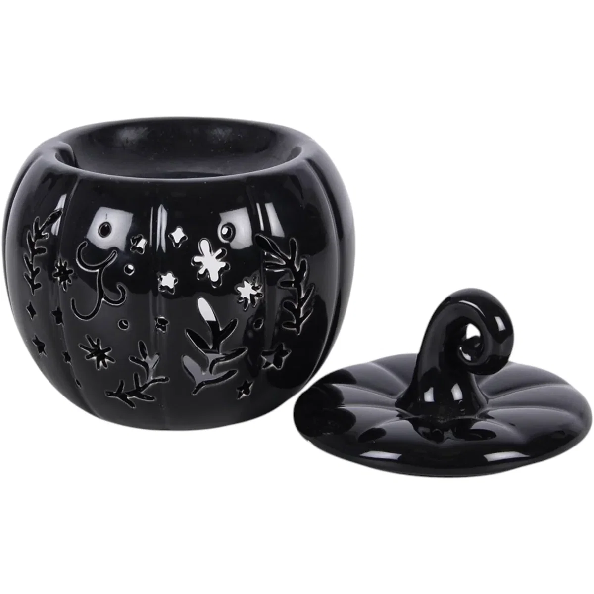 Kingsbury Gifts Folk Pumpkin Oil Burner and Wax Warmer - Black – image 2