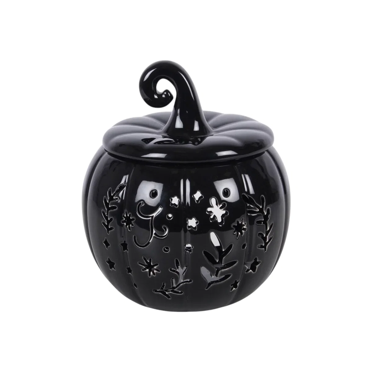 Kingsbury Gifts Folk Pumpkin Oil Burner and Wax Warmer - Black – image 1