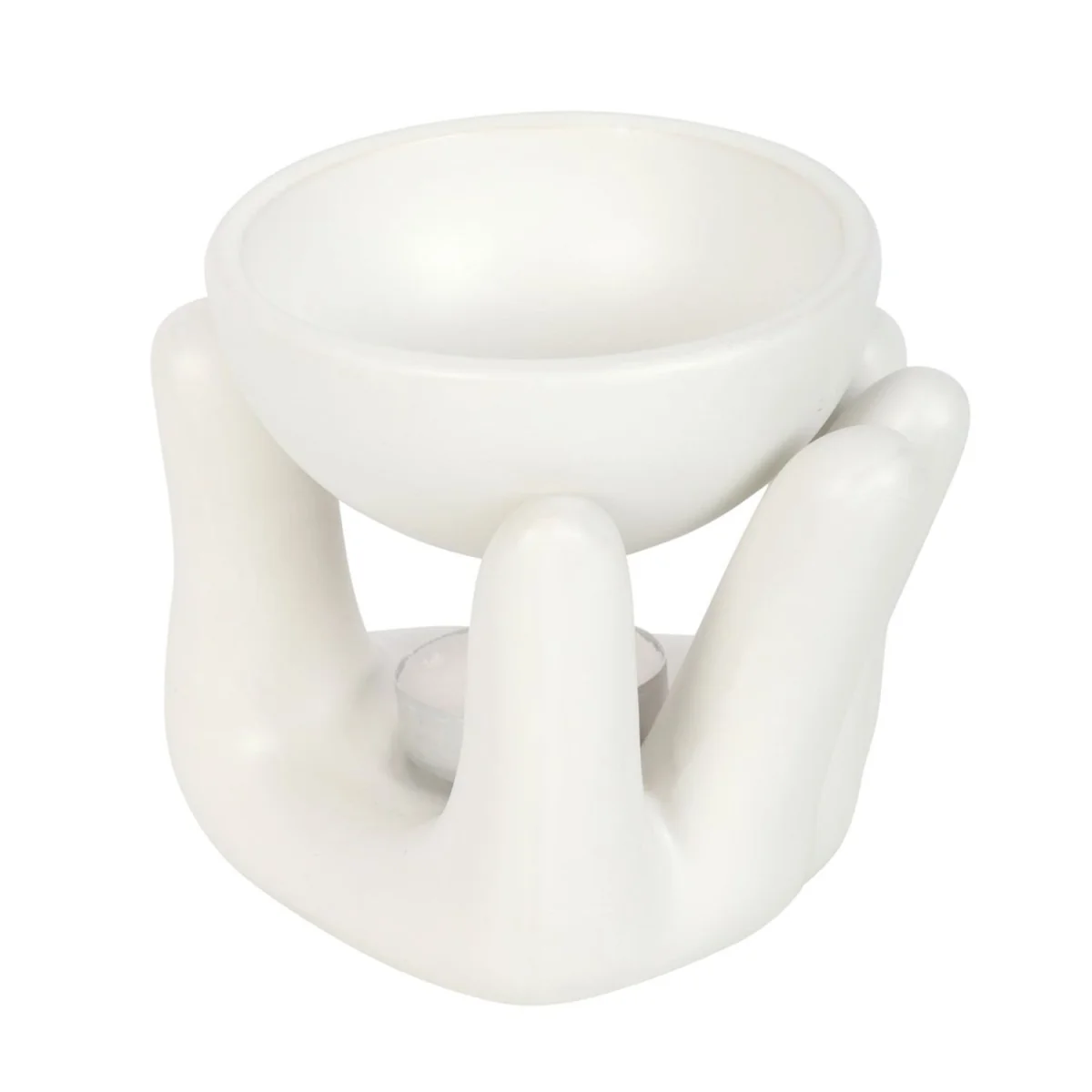 Something Different Ceramic Hand Oil Burner - White – image 2