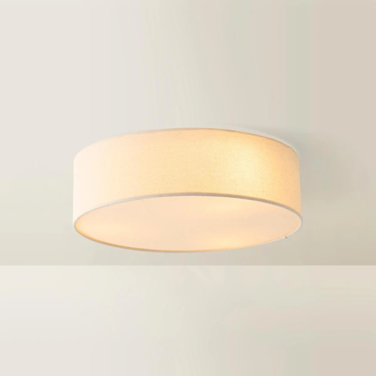 Gwen Linen Flush Diffuser Ceiling Light - White – image 4