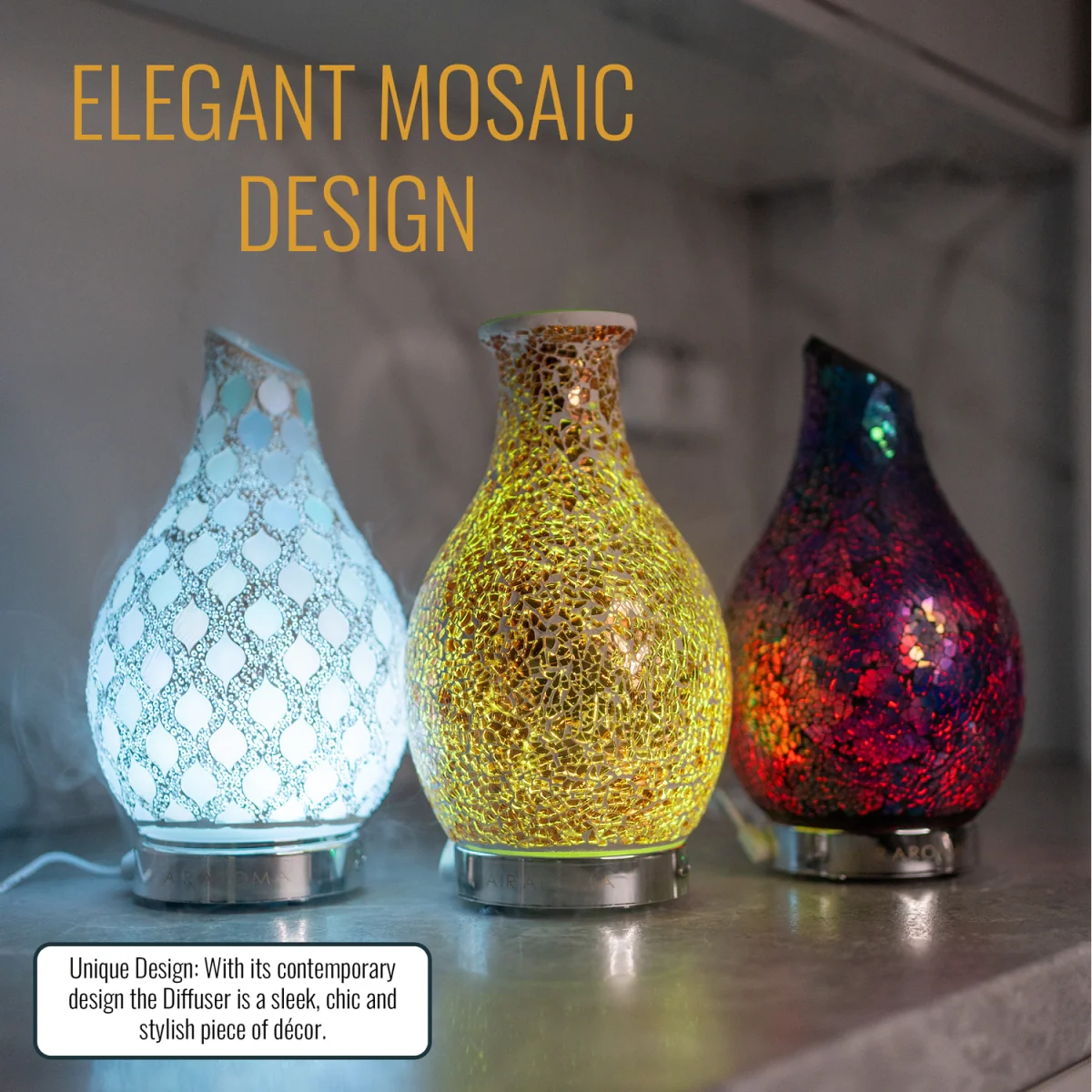 S1 Mosaic Aroma Diffuser Art Glass - Edge Pearl – image 3