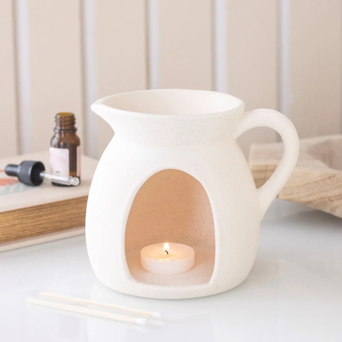 Jug Shaped Oil Burner and Wax Warmer - White – image 2