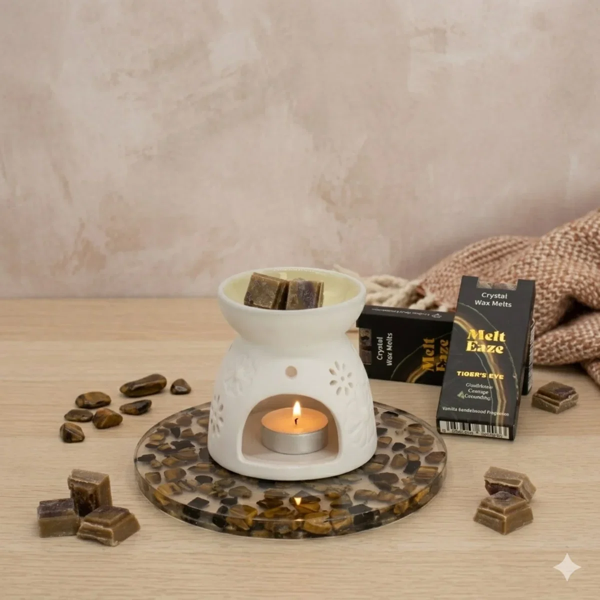 MeltEaze Tigereye Strength Wax Melts Vanilla Sandalwood 50g - Brown – image 6