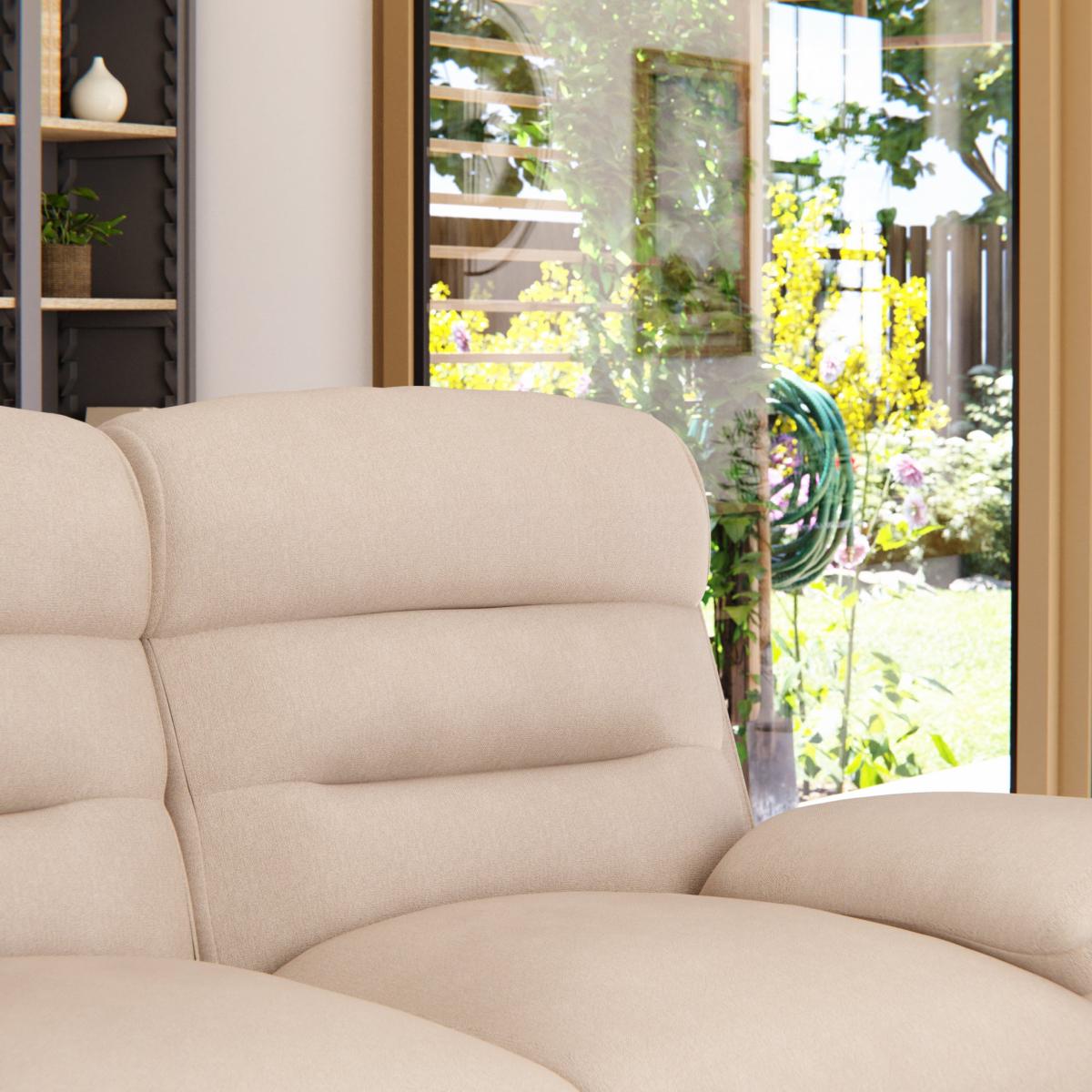 Lulworth 2 Seater Manual Recliner Sofa Sand – image 7