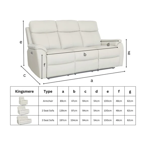 Aspire Kingsmere Leather Power Recliner Armchair – image 5