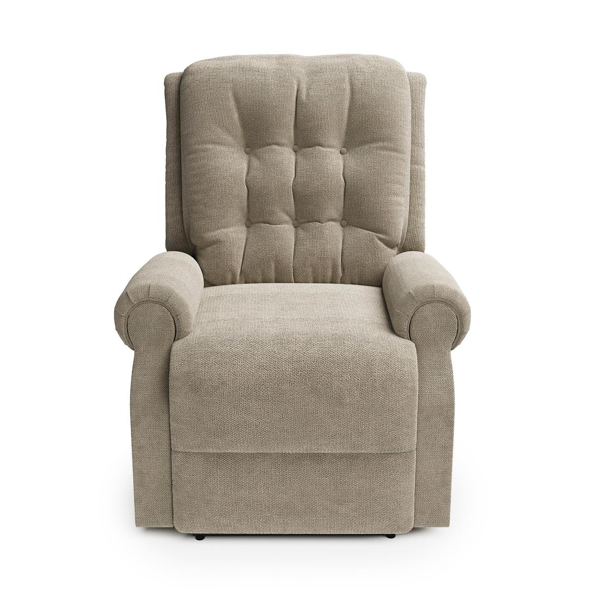 Catherine Button Back Rise and Recline Chair, Tonal Chenille Dark Cream (Natural) – image 6