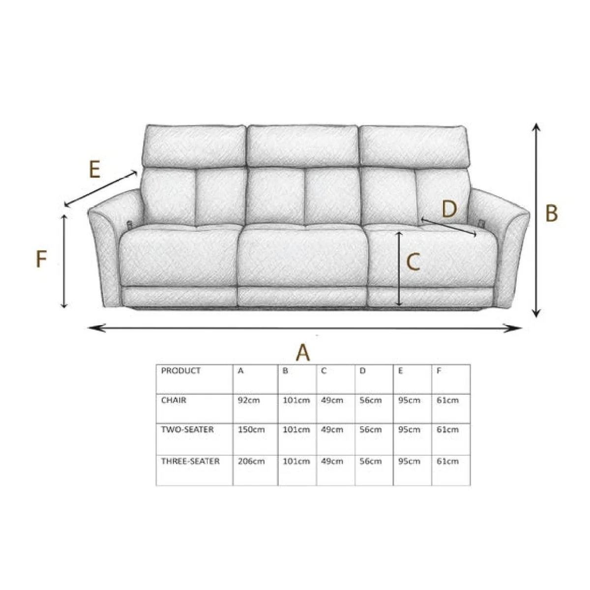 Aspire Aston Fabric Power Recliner Armchair – image 7