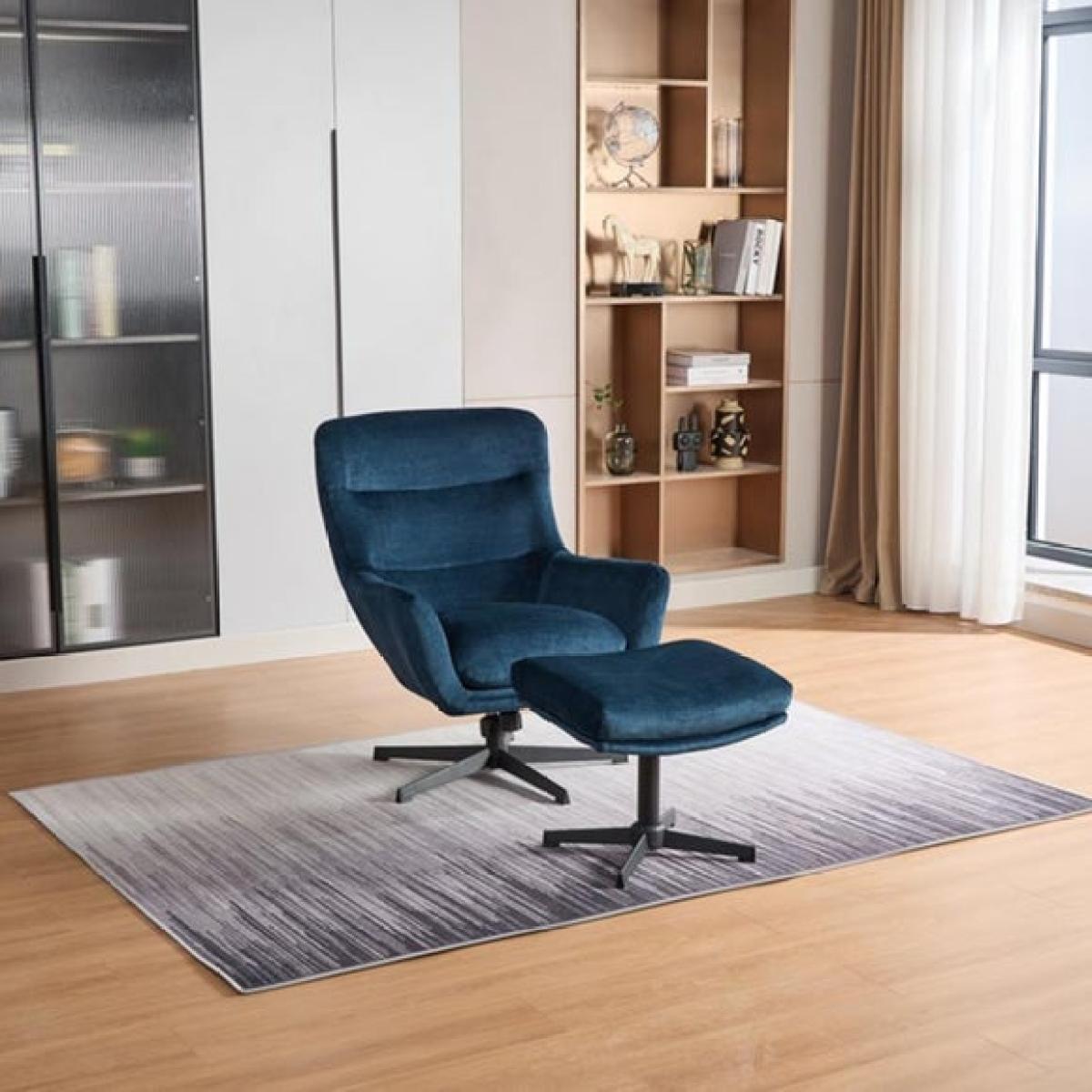 Return - Image Furnishings Isla Swivel Recliner Chair with Footstool – image 1