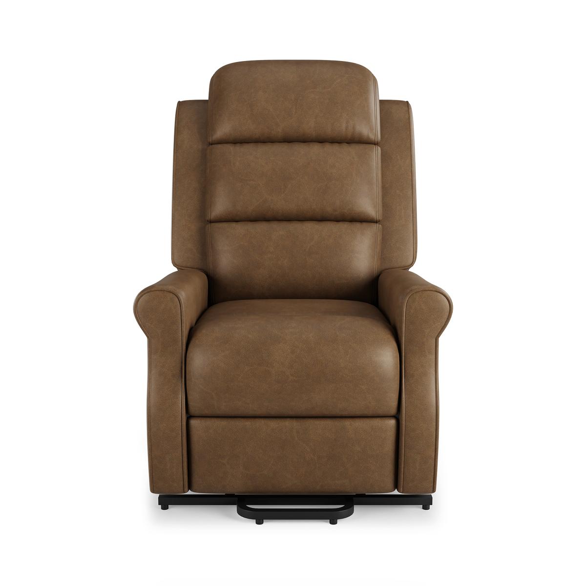 Edith Distressed Faux Leather Rise and Recline Chair Faux Leather Mocha – image 5