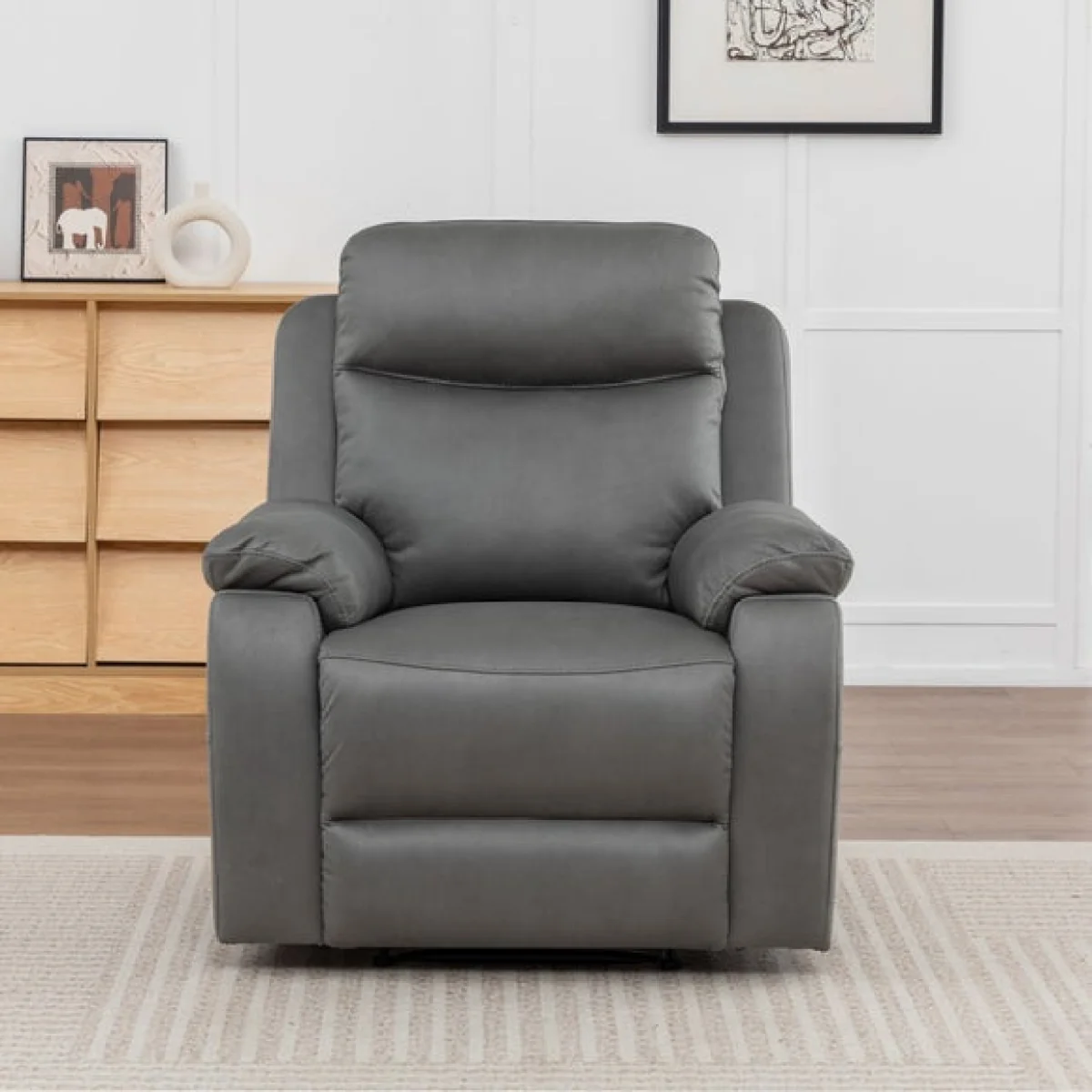 Image Furnishings Aviemore Faux Leather Manual Reclining Chair – image 2