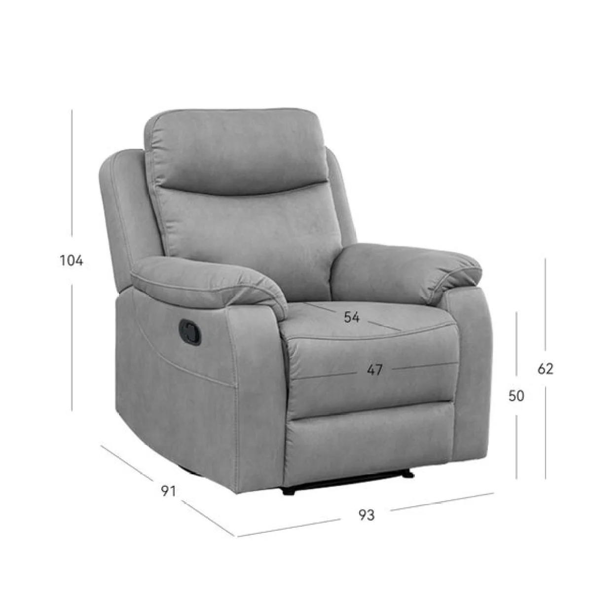 Image Furnishings Aviemore Faux Leather Manual Reclining Chair – image 4