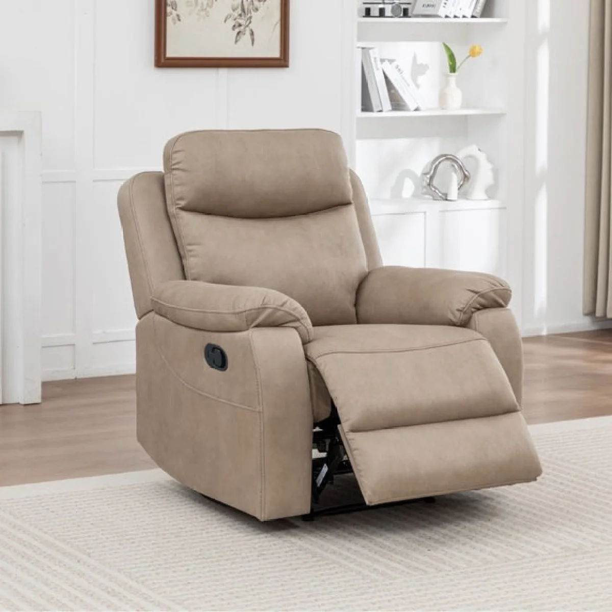 Image Furnishings Aviemore Faux Leather Manual Reclining Chair – image 1