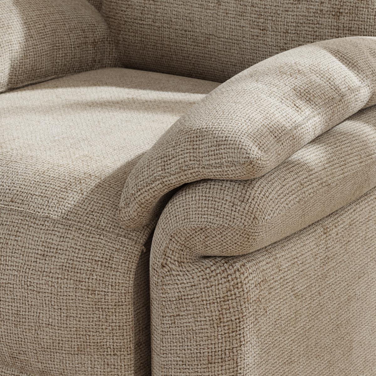 Kenley Padded Rise and Recline Chair, Chunky Chenille Dark Cream (Natural) – image 4