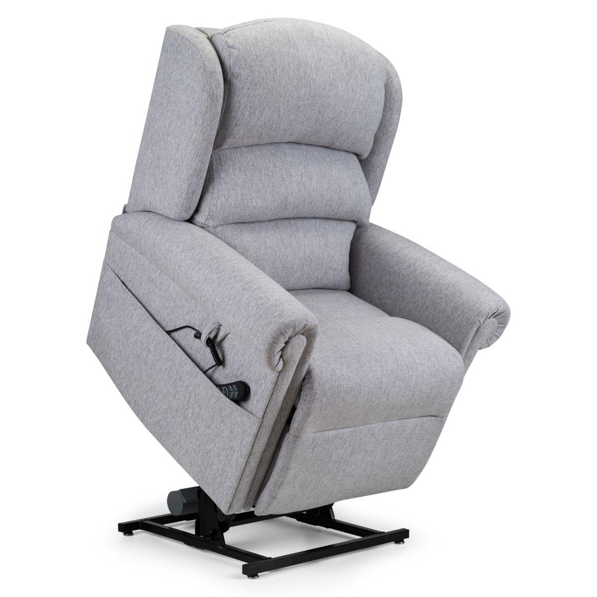 Dorchester Premier Waterfall Rise and Recline Chair Chenille Silver – image 2