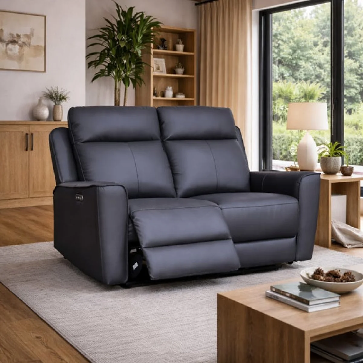 Aspire Elmhurst Leather Power 2 Seater Recliner Sofa – image 2