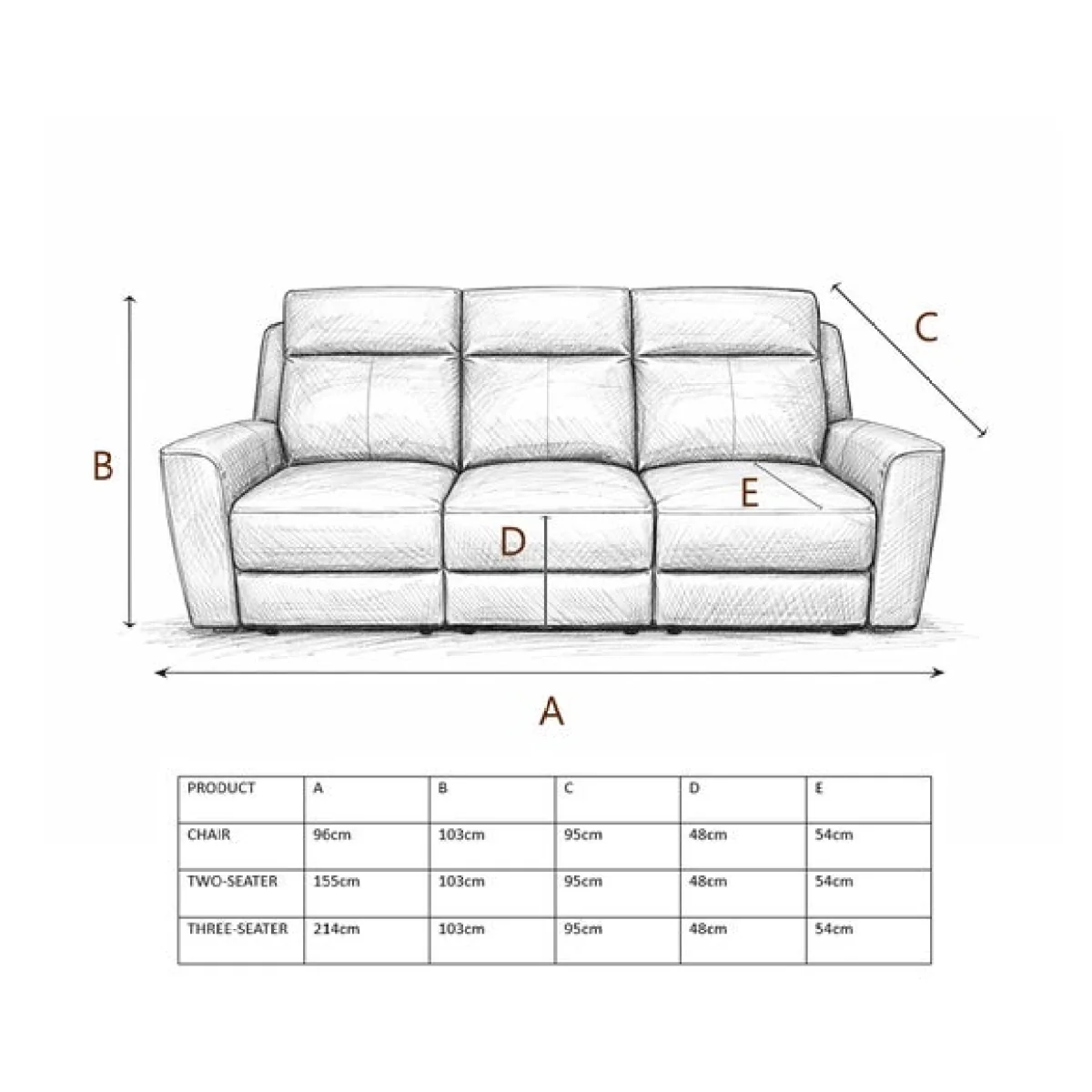 Aspire Elmhurst Leather Power 2 Seater Recliner Sofa – image 7