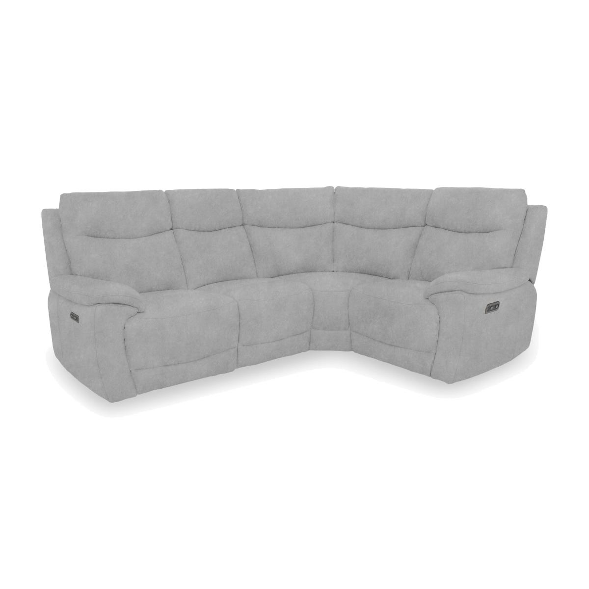 Sloane Fabric Small Power Recliner Right Hand Facing Corner Sofa - Dexter Smoke – image 1