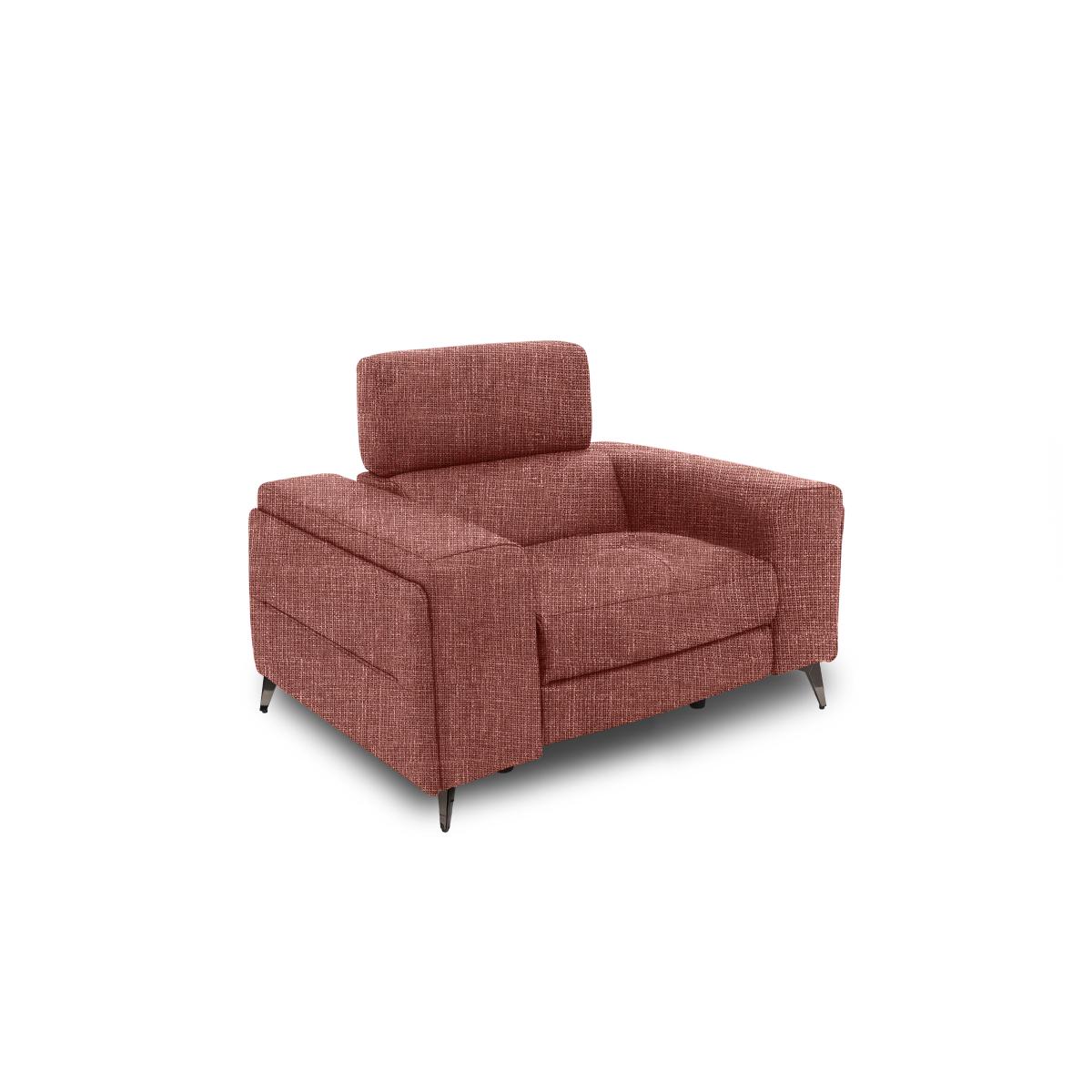 Action Fabric Power Recliner Armchair - Red Maple – image 4