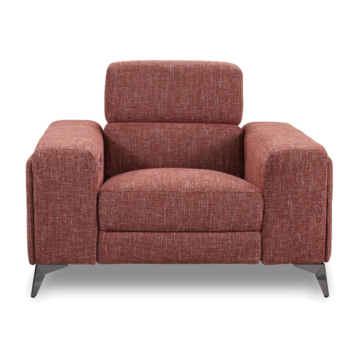Action Fabric Power Recliner Armchair - Red Maple – image 1