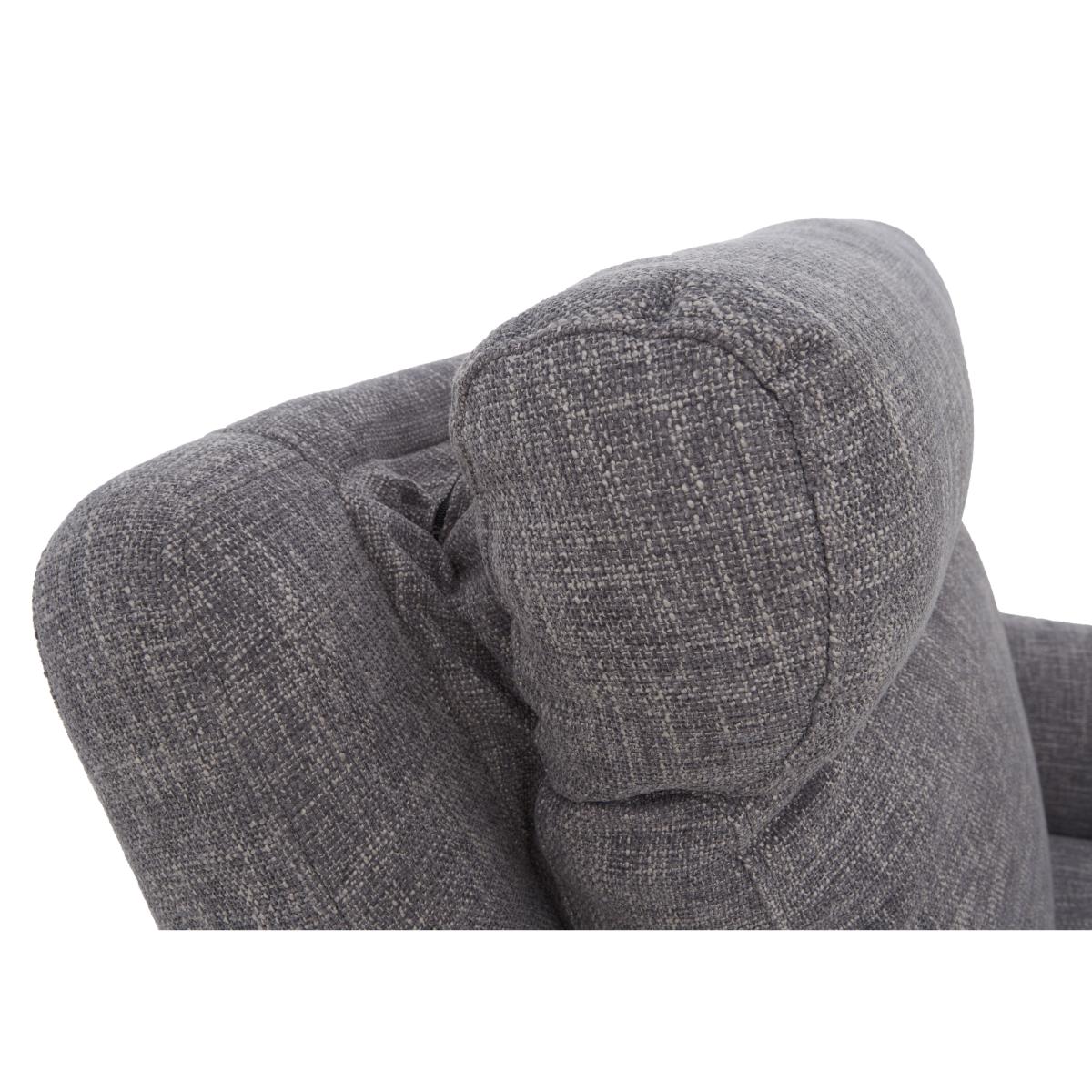 Orlando Fabric Power Recliner Chair with Power Headrests and Lumbar Support - Anivia Green – image 4
