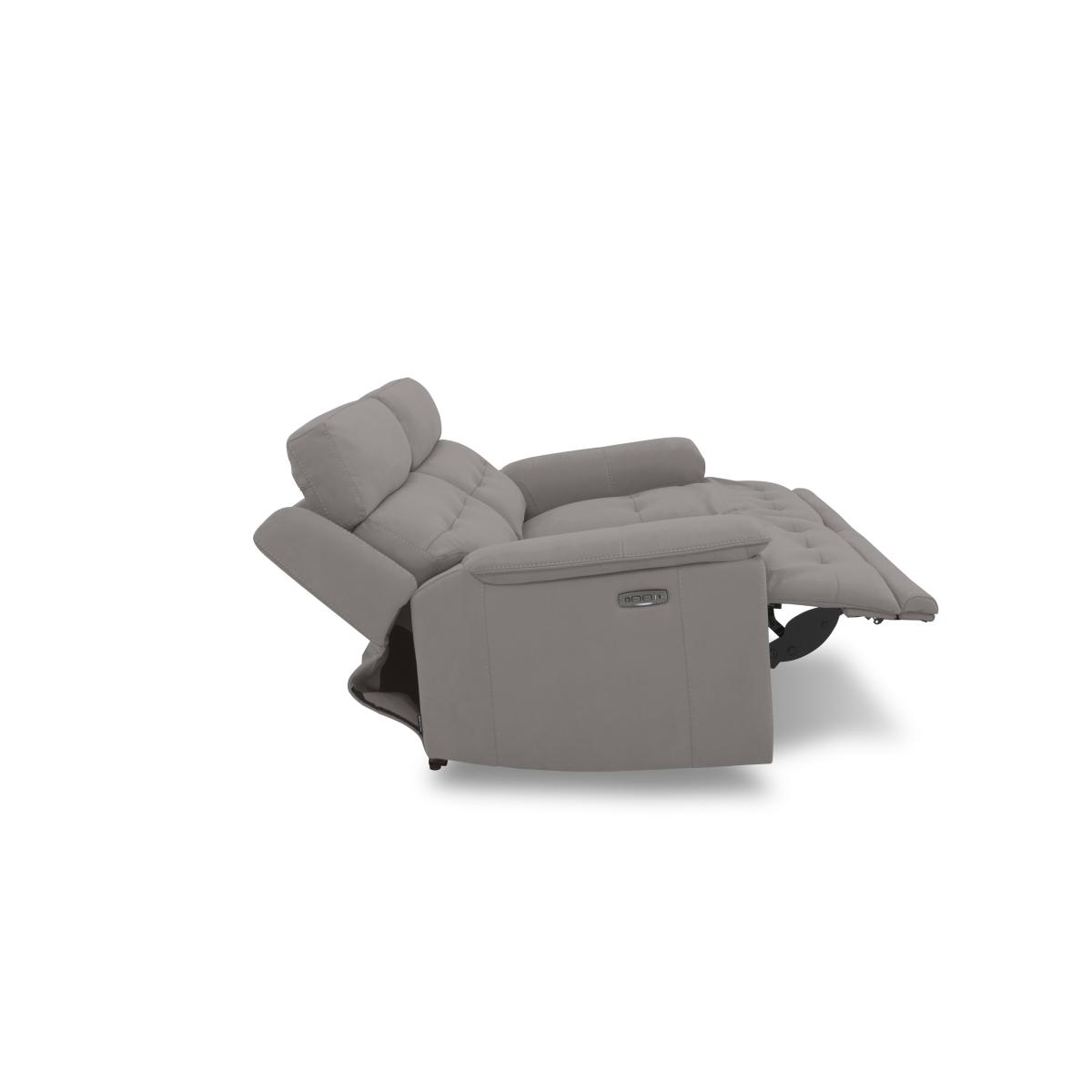Brescia Fabric 2 Seater Power Recliner Sofa with Power Headrests - Desert – image 6