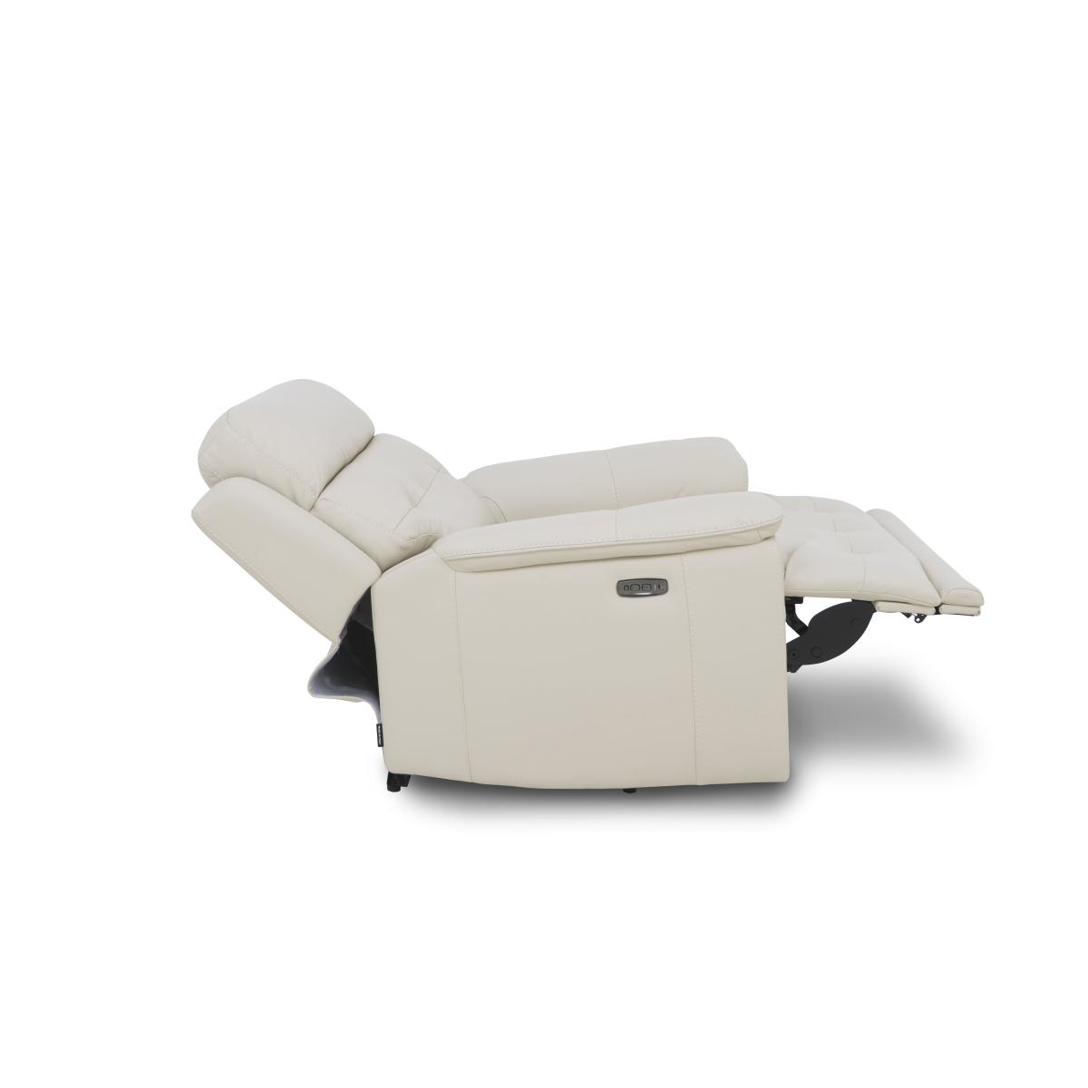 Brescia Leather Power Recliner Chair with Power Headrest - Carribean Sea – image 7