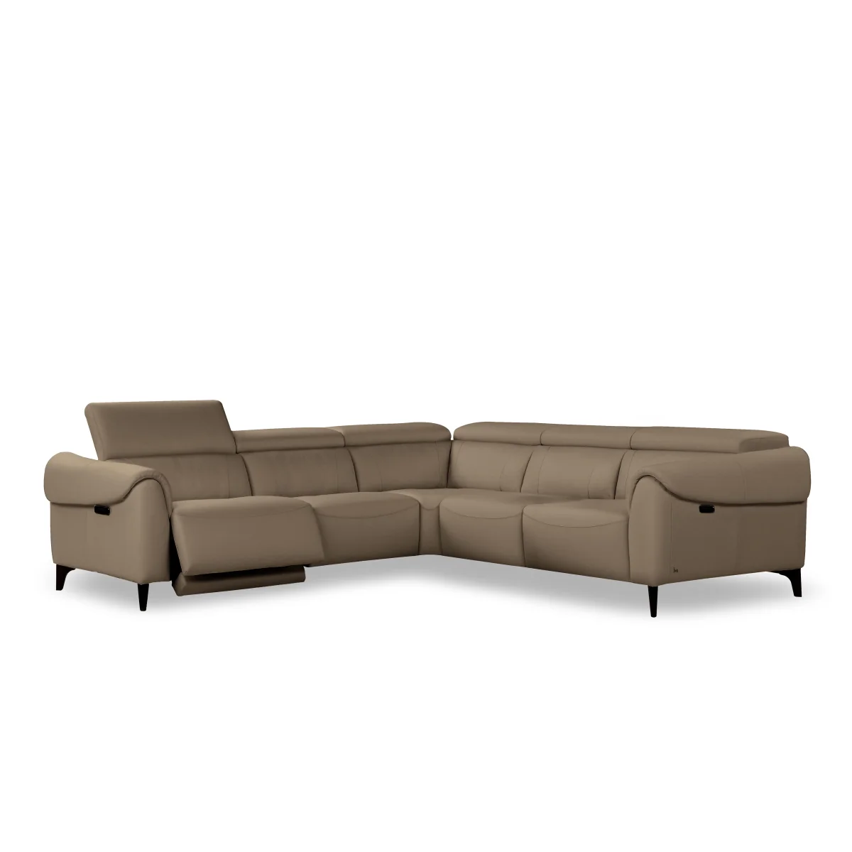 Nicoletti - Nicole Large Leather Power Recliner Corner Sofa with Power Headrests and Power Lumbar – image 4
