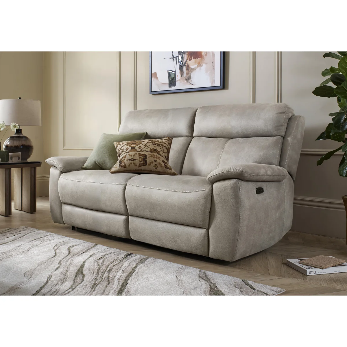 Echo Fabric 2 Seater Power Recliner Sofa – image 2
