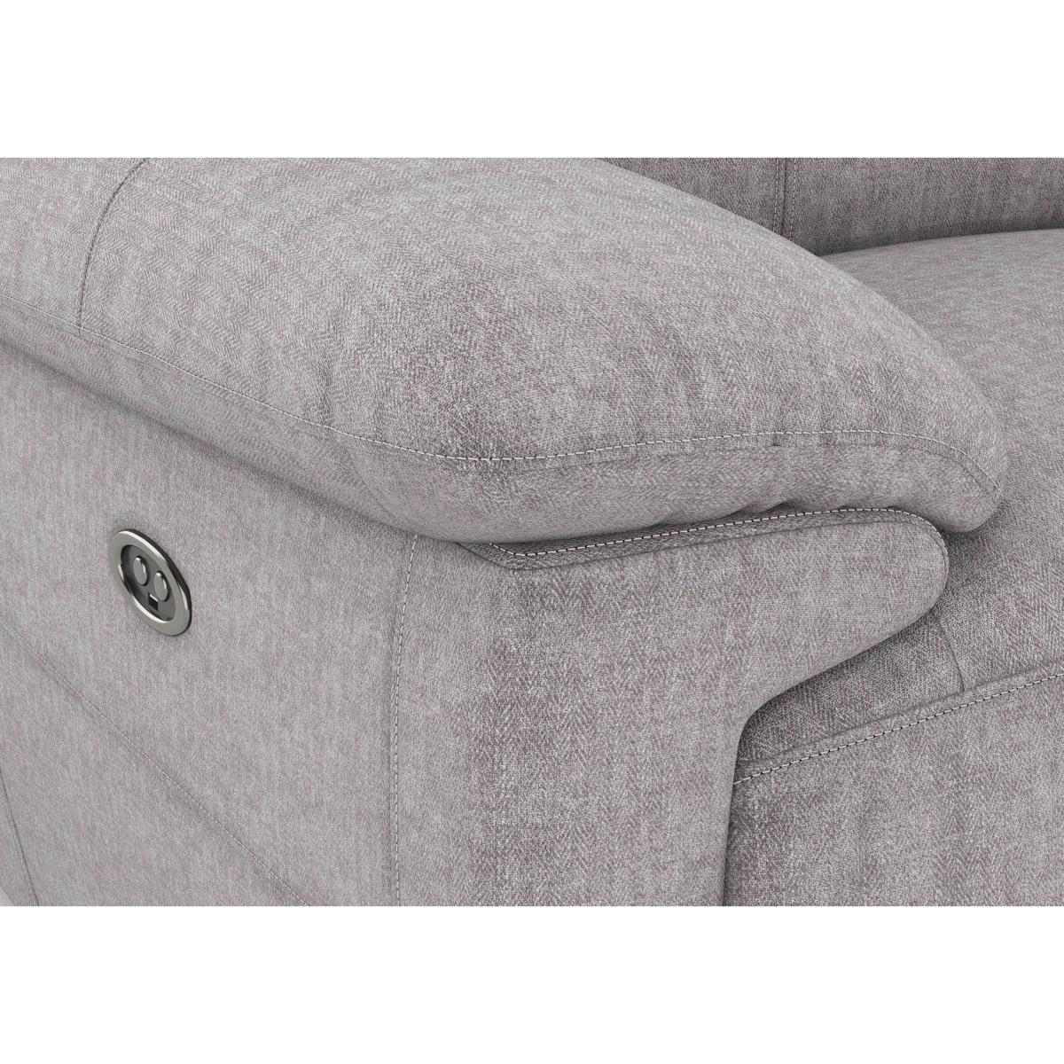 Touch 2 Seater Heavy Duty Fabric Power Recliner Sofa - Baby Blue – image 3