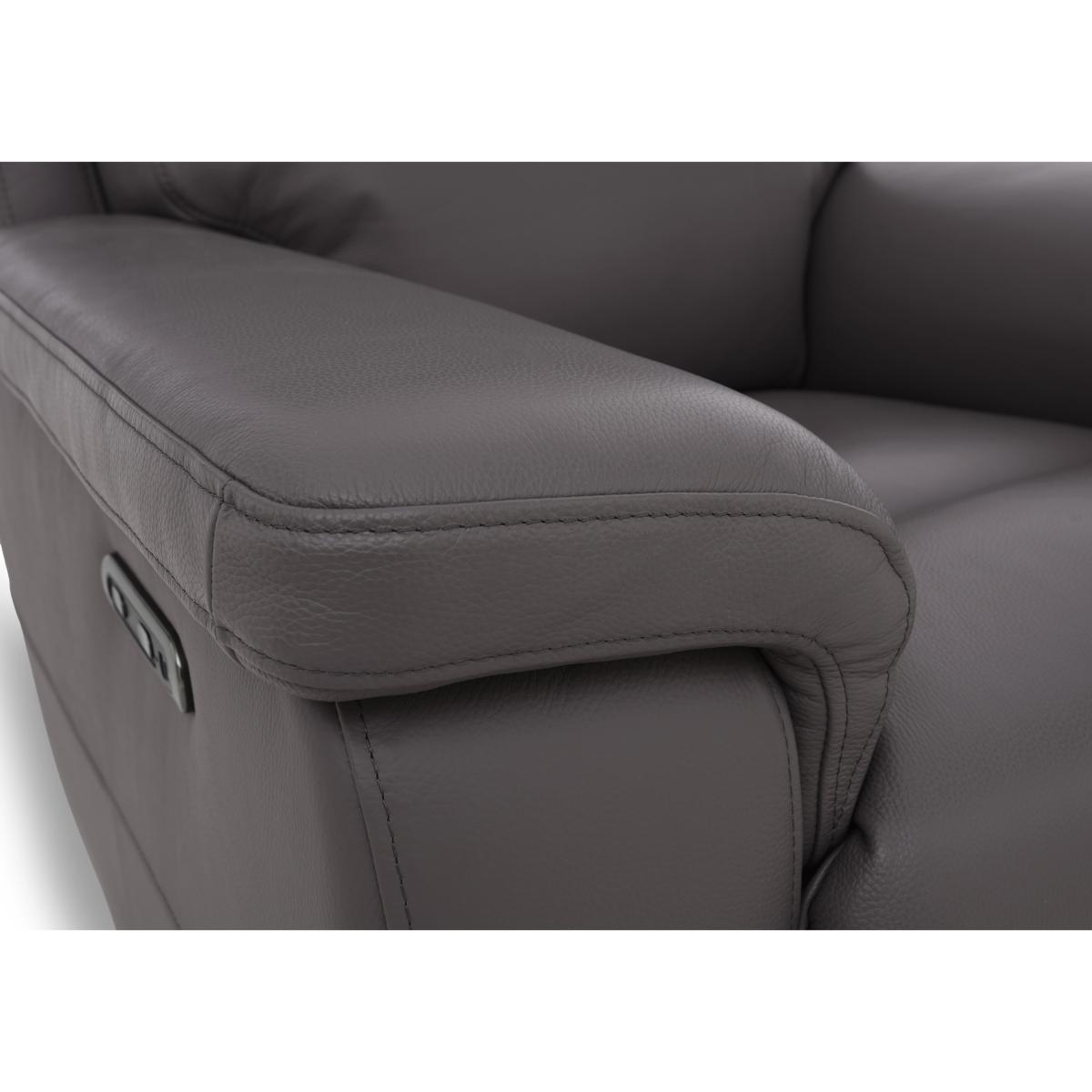 Raven Leather Power Recliner Chair – image 3
